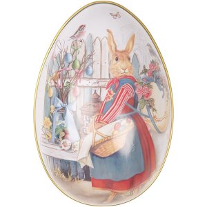 Clayre & Eef Decoratieve Eieren IJzer Wit Roze 8x13...