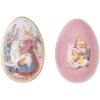Clayre & Eef Decoratieve Eieren IJzer Wit Roze 8x13 cm Nostalgische Paasdecoratie