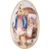 Clayre & Eef Decoratief Ei Landelijke Stijl Ijzer Wit Blauw 7x11x7 cm