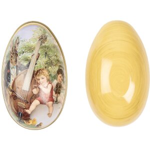 Clayre & Eef decoratief ei 7x11x7 cm nostalgische paasdecoratie ijzer vintage