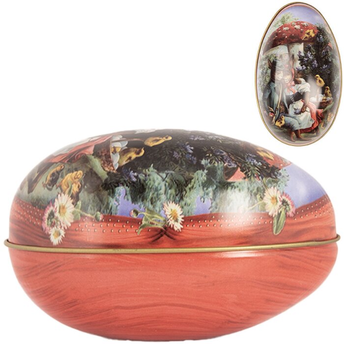 Clayre & Eef decoratie ei 7x11x7 cm landelijke stijl ijzer vintage