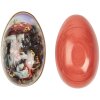 Clayre & Eef decoratie ei 7x11x7 cm landelijke stijl ijzer vintage