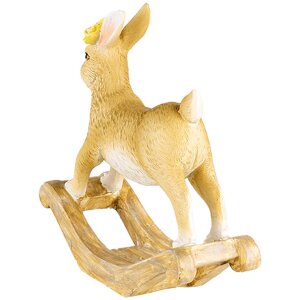 Clayre & Eef Schommel Konijn Decoratiefiguur Bruin...