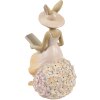 Clayre & Eef Decoratie Konijn 10x9x17 cm Beige Roze Polyresin