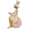 Clayre & Eef Decoratie Konijn 10x9x17 cm Beige Roze Polyresin