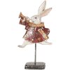 Clayre & Eef 6PR5493 Decoratie Konijn Wit Rood Goud 18x7x34 cm