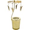Clayre & Eef 66077 Theelichtcarrousel goudkleurig Ø 8x17 cm