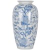 Clayre & Eef 6CE2103 Vaas keramiek wit-blauw Ø 19x37 cm