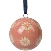 Clayre & Eef 6CE2104S Decoratiebal Ø6 cm Keramiek Decoratiebal Roze Beige