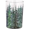 Clayre & Eef 6GL4959 Theelichthouder Bosmotief Groen Ø 12x18 cm Glas