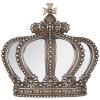 Clayre & Eef Wanddecoratie Kroon Zilverkleurig 25x6x24 cm