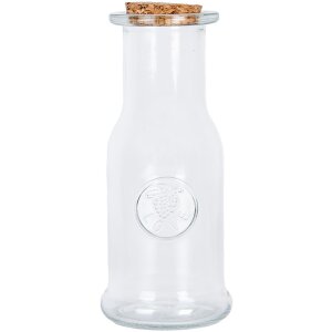 Clayre & Eef Decoratief Flesglas met Kurkdeksel 7x18...