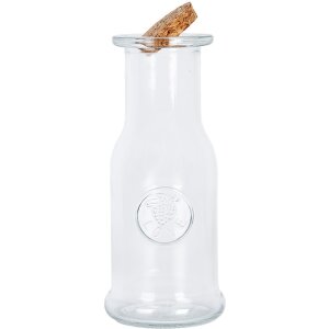 Clayre & Eef Decoratief Flesglas met Kurkdeksel 7x18 cm Vintage Retro