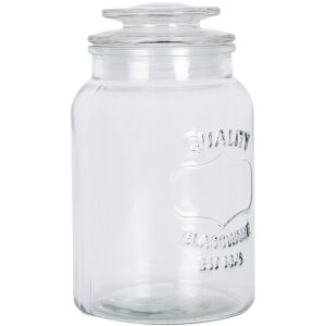 Clayre & Eef 6GL5053 Voorraadpot met deksel retro...