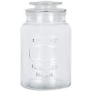 Clayre & Eef 6GL5053 Voorraadpot met deksel retro vintage glas 11x19 cm