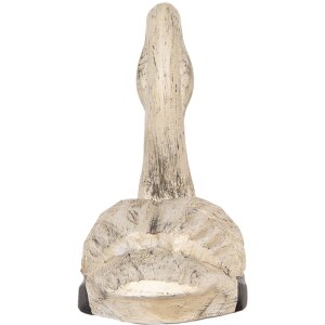 Clayre & Eef Decoratieve Zwanen Set 2 Figuren Antieke Stijl Beige Zwart