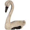 Clayre & Eef Decoratieve Zwanen Set 2 Figuren Antieke Stijl Beige Zwart
