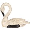 Clayre & Eef Decoratieve Zwanen Set 2 Figuren Antieke Stijl Beige Zwart
