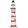 Clayre & Eef Decoratieve Vuurtoren Wit-Rood Ø 15x48 cm MDF Hout