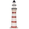 Clayre & Eef Decoratieve Vuurtoren Wit-Rood Ø 15x48 cm MDF Hout