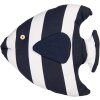 Clayre & Eef Sierkussen Vis Maritiem Design Wit Blauw 40x45 cm