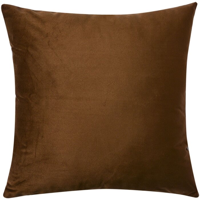 Clayre & Eef kussenhoes bruin 45x45 cm landelijke stijl synthetisch materiaal