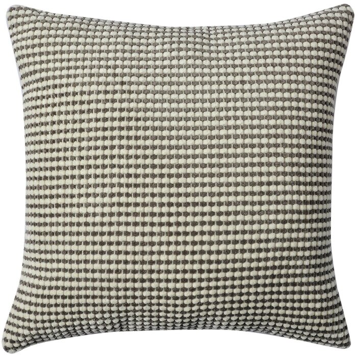 Clayre & Eef Kussenhoes 45x45 cm Bruin Wit Landelijke Stijl
