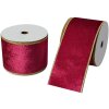 Clayre & Eef LI0128BU Lint 6,3 cm x 5 m Roze Goudkleurig