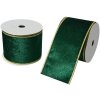 Clayre & Eef LI0128GR Lint groen gouden rand 6,3 cm x 5 m