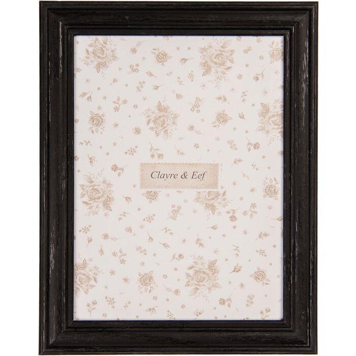 Clayre & Eef Fotolijst 10x15 cm Zwart Elegant Boho Stijl Fotolijst