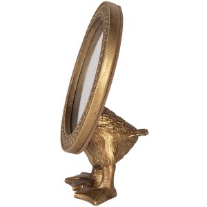 Clayre & Eef 62S308 Decoratieve Staande Spiegel Goudkleurig 13x6x16 cm