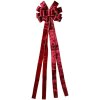 Clayre & Eef 65975BU Decoratieve strik 33x135 cm Roze gouden rand