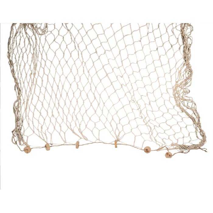 Clayre & Eef 66072 Decoratie Visnet Beige 200x400 cm Landelijke stijl