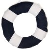 Clayre & Eef Kussen Reddingsboei Ø 42x6 cm Wit Blauw Nautisch