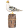 Clayre & Eef Decoratieve Vogels op Houten Stokken Maritiem Set van 2 Bruin Wit