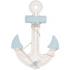Clayre & Eef Decoratie Anker 22x5x33 cm Wit Blauw MDF Hout Maritiem