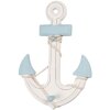 Clayre & Eef Decoratie Anker 22x5x33 cm Wit Blauw MDF Hout Maritiem