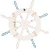Clayre & Eef 6H2403 Decoratie Stuur Wit Blauw 34 cm MDF hout