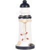 Clayre & Eef Decoratieve Vuurtoren Wit Blauw MDF Ø 6 x 15 cm Nautische Decoratie