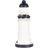 Clayre & Eef Decoratieve Vuurtoren Wit Blauw MDF Ø 6 x 15 cm Nautische Decoratie