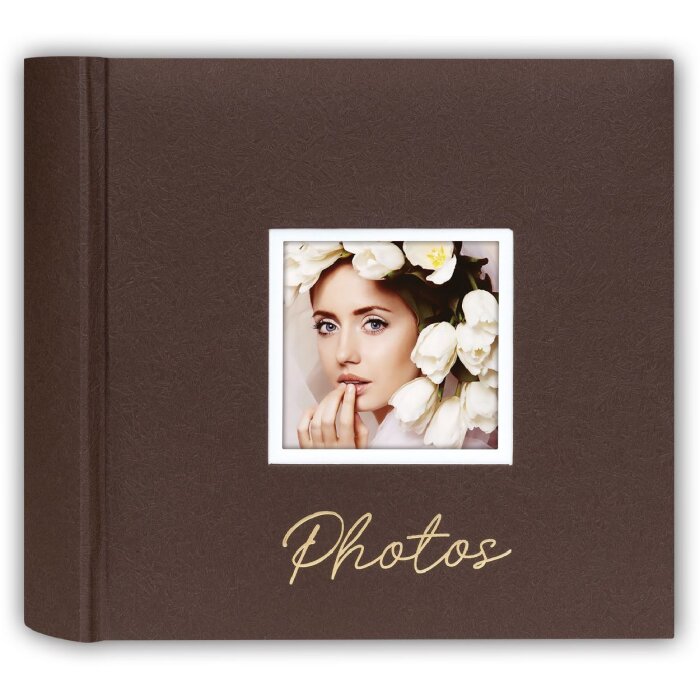 ZEP Fotoalbum Dante Bruin 32x32 cm 60 witte paginas met vensterperforatie