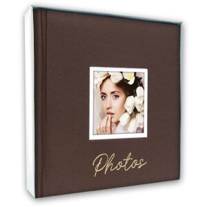 ZEP Fotoalbum Dante Bruin 32x32 cm 60 witte paginas met vensterperforatie