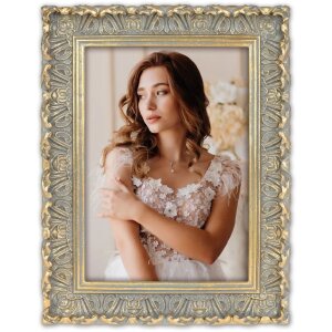 ZEP poly resin fotolijst Valbonne 15x20 cm grijs goud