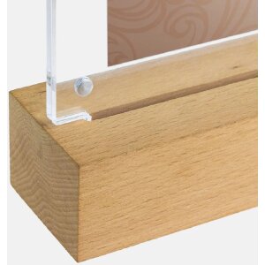 ZEP Acryl Frame met Houten Voet LED Licht New York N 10x15 cm Magnetisch Frame