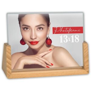 ZEP Acryl fotolijst Virginia Naturel 10x15 cm met houten...