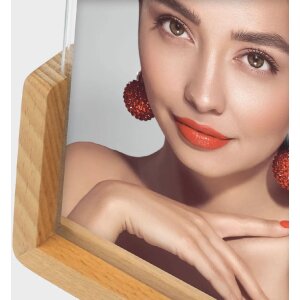 ZEP Acryl fotolijst Virginia Naturel 10x15 cm met houten basis Double Face