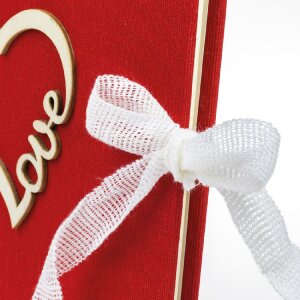ZEP fotoalbum Symphony 7 stof rood liefdeshart 23x23cm 28 paginas met geschenkverpakking