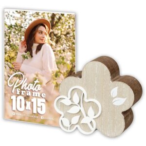 ZEP acryl en houten fotolijst Flora 10x15 cm