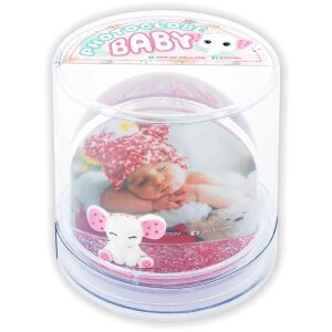 ZEP kunststof fotobal baby roze 6,5x6,2 cm