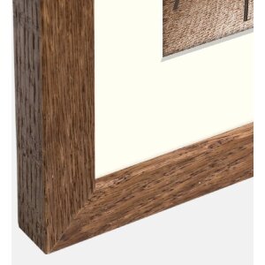 ZEP Houten fotolijst Malmo Bruin 30x30 cm met passe-partout 20x20 cm